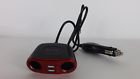 086844194303 Bestek Red Usb Car Charger Splitter Plug Chargers