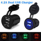 1366485 Unbranded Car Cigarette Lighter Socket Splitter Dual Usb Charger Power