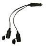 18889 Custom Accessories New Twin Socket Splitter With Lighter 077341188896