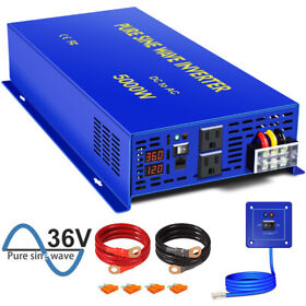 5000wpure Sine Wave Inverter 12v 24v 36v 48v Dc To Ac 110v 120v Romote