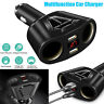 606098825718 Nsi Car Lcd Cigarette Lighter Socket Splitter Dual