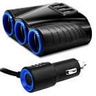 611485052134 Way Cigarette Lighter Socket Splitter Three Usb Charger