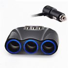 Cigarette2 6266657311409 Way Lighter Socket Splitter Three Usb Charger Power
