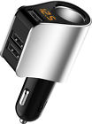743841170234 Led Display Car Cigarette Lighter Socket Splitter Ports
