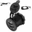 Ahrn60 12vtechnology Llc 12v Dc 3.1a Waterproof Dual Car Usb Charger Socket W Dash Mount 60 Fused Cable
