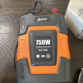 Ampeak 712396063360 750w Power Inverter 4.8a Dual Usb Ports 2 Ac Outlets Dc 12v To 110v