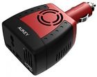 Aukey 150w Power Inverter With Cup Holder Design Outlet Usb Port For Laptop 608807093234