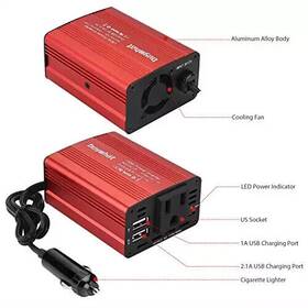 Bw-150 Buywhat 722943455890 Buy What 150w Car Power Inverter Dc 12v To 110v Ac Outlet Converter