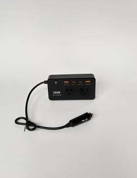 Car Inverter Inv-200w-3usbc 200w High Power Dc To Ac With 3 Usb Type-c Ports Tested