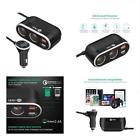 Cs02 Terich Car Plug Splitter Cigarette Lighter Power Adapter