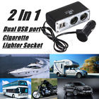 Cxn4468638 Dual Usb Port Way Car Cigarette Lighter Socket Splitter Charger