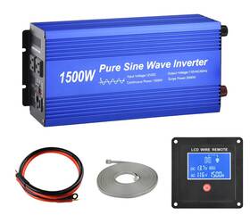 El-1500pa Fit4less Pure Sine Wave Power Inverter Dc12v To Ac 110v With Dual Sockets And Usb Lcd