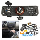 Flb167704 Unbranded Car Cigarette Lighter Dual Socket Usb Adapter Charger Voltmeter