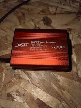 Foval 313033414417 150w Car Power Inverter 12v Dc To 110v Ac Converter Vehicle Adapter Plug Outlet
