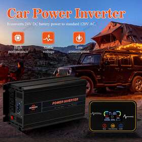 Gea-6000w Gearzaar Car Power Inverter 6000w 24v Dc To 120v Ac Wireless Lcd Outdoor Truck