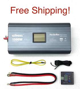 Ps-1500sar Giandel Pure Sine Wave Power Inverter 1500w Converts Dc12v To Ac 120v