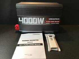 Greanteck 754552363587 4000 Watt Pure Sine Wave Power Inverter 12v Dc To 110 / 120v Ac With 4 Soc
