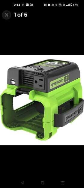 Iv80a00 Greenworks Pro 80v 300w Power Inverter 120v Ac For Charging Small Electronics