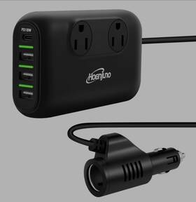Hoenjuno 639510802585 12v 200w Continuous 400w Surge Power Inverter With 2 Ac Outlets For Car