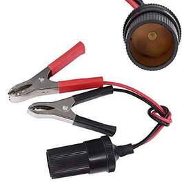 Huiqiaods 606098297980 12v Battery Clamps Terminal Clip-on Car To Cigarette Lighter Socket Fe