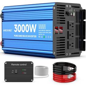 Jarxioke 762704469032 3000 Watt Pure Sine Wave Power Inverter 12v Dc To 110v 120v Converter For Hom