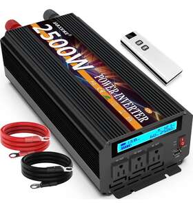 D2500w Jarxioke 2500w Power Inverter 12v Dc To Ac 110v/120v Peak 5000w Converter Led