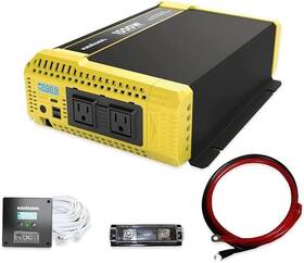 Kp1500-rfb Krieger 1500 Watt 12v To 110v Pure Sine Wave Inverter Dual Ac Outlets And Usb
