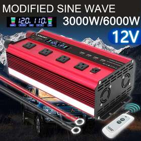 Dx-gax3000w Lvyuan 3000w 6000w Power Inverter Dc 12v To Ac 110v 120v Truck Converter Camp Van 4 Usb