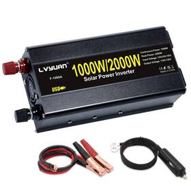 F-1000a Lvyuan 1000w Power Inverter Dc 12v To Ac 110v 120v 2ac 2usb Car Adapter Converter Trip