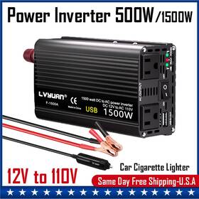 F-1500a Lvyuan 500w Power Inverter Dc 12v To Ac 110v 120v Converter With 2ac Usb For Laptop Pc