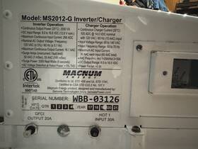 Ms2012-20g Magnum Ms2012-g Energy 2000w 12vdc Pure Sine Inverter Charger