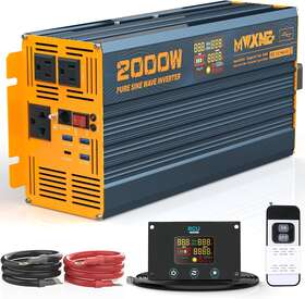 1867-3 Mwxne 2000w Pure Sine Wave Power Inverter Dc 12v To 110v 120v With Fast Charg