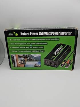 37750 Nature Power 750w Inverter With 2 Ac Outlets #37750