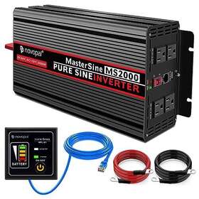 Novopal 750440485959 Pure Sine Wave Power Inverter 2000 Watt 12v Dc To 110v/120v Ac Converter