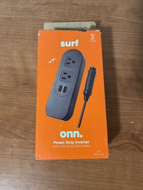 Onn 681131309585 Onn. Power Strip Inverter -2 Ac And 2 Usb Outlets 3ft Cord