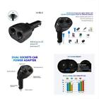 Oph16 Opluz Car Splitter Dual Sockets Cigarette Lighter Power 761780176551