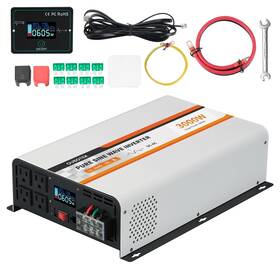 Oubotek 742404666320 3000 Watt Pure Sine Wave Inverter 24v Dc To 120v Ac Converter For Truck Boat