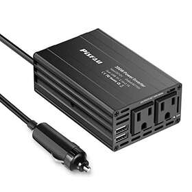 300w Pisfau 795501159813 Car Power Inverter Dc 12v To 110v Ac Converter 2 Usb Ports Adapt