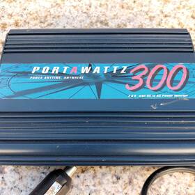 21117685 Portawattz Power Inverter Car 12v Socket 300 Watt Dc To Ac 115v Dual Plug On/off
