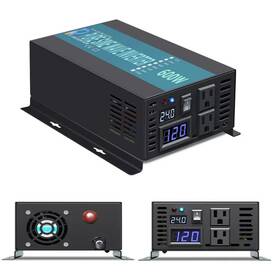 Rbp30048 Power Inverter 600w Pure Sine Wave 24 120v Dc Ac Converter Truck Camp Rv Car