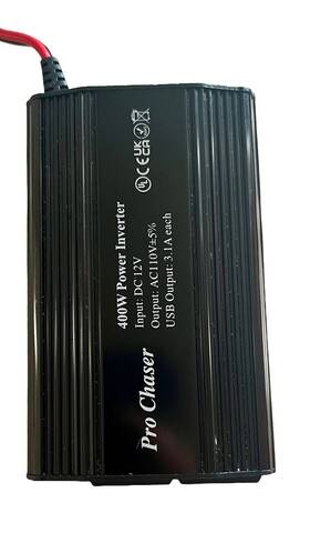 25170000 Pro Chaser 400w Power Inverter Dc 12v To 110v Ac Car With 2 Usb Ports