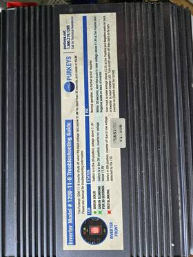 1200-2-8 Purkeys 12 Vdc To 110 Vac 1200 Watt Power Inverter
