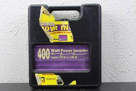 050476 Rally 400 Watt Power Inverter Purple Dual Ac Plug 120v