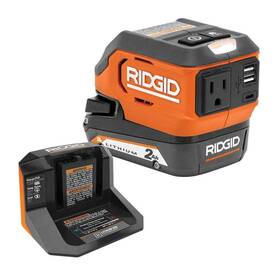 Ac86097ksb Ridgid 18v Cordless Ac Inverter Kit With 2.0 Ah Lithium-ion Battery And Charger