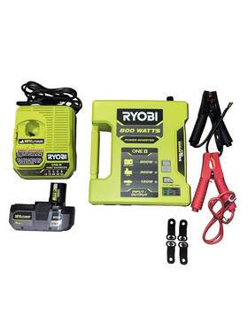 Ryobi 046396032423 One 18v 800 Watt Max 12v Car Power Inverter With Usb Ports And Ho Battery