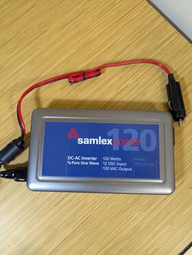 Samlex Pst-12s-12a K Power Dc-ac Inverter Pure Sine Wave 120w 13vdc 120 Vac