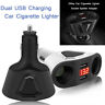 Sy017 Unbranded Dual Usb Car Lcd Cigarette Lighter Socket Splitter Dc