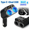 Usea013 Quality Lighter Car Lcd Cigarette Socket Splitter Dual Usb Type