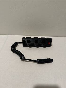 B00i0ttpl8 Velcro 12v 5 Amp Switched 3 Way With Dash Mount Power Splitter - Plug Outlet