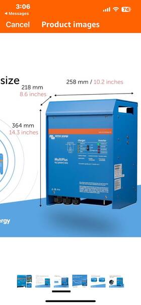 Victron Energy Pmp122301102 Multiplus 12/3000/120-50 120v Ve Ul